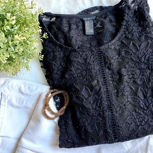 Forever 21 Round Neck Lace Blouse